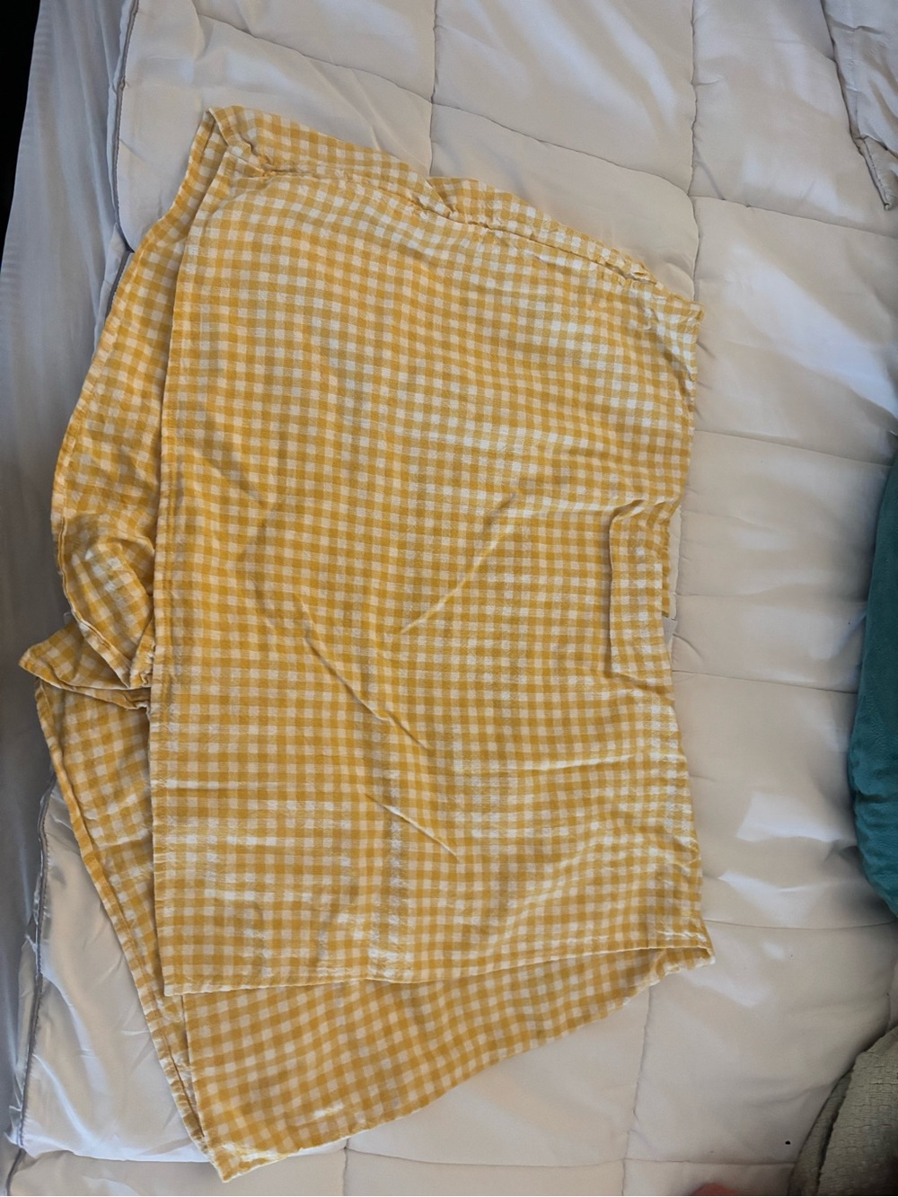 Old Navy Yellow Gingham Mini Skirt